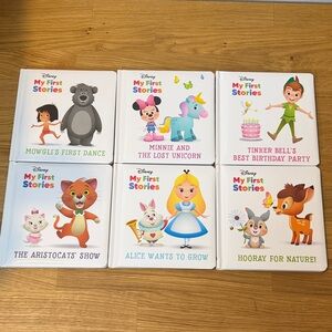 Disney My First Stories - White Cover Board Book Set with Colorful Characters